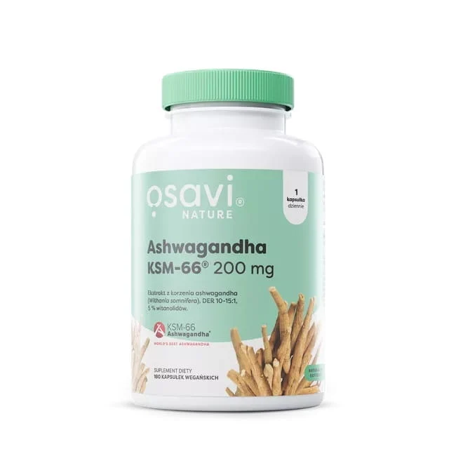 OSAVI Ashwagandha KSM-66® 200 mg (180 Kapseln).