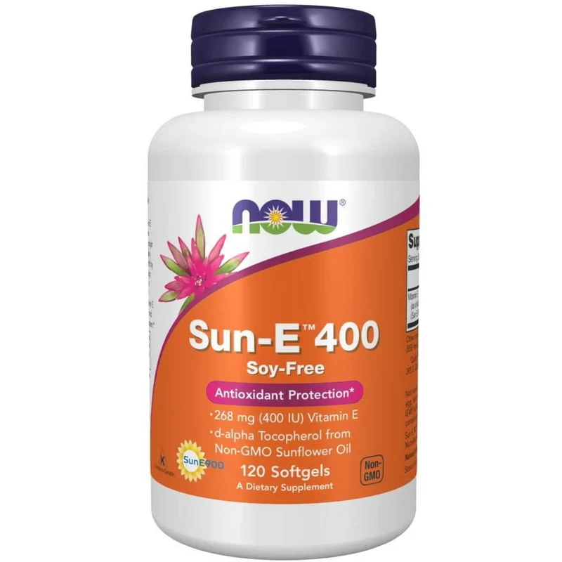 NOW FOODS Sun-E 400 - Vitamin E Sun-E 400 - jeden zweiten Tag (120 Kapseln).