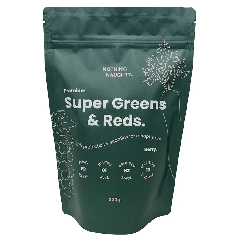 Nothing Naughty Super Green & Reds Berry Flavour 300g