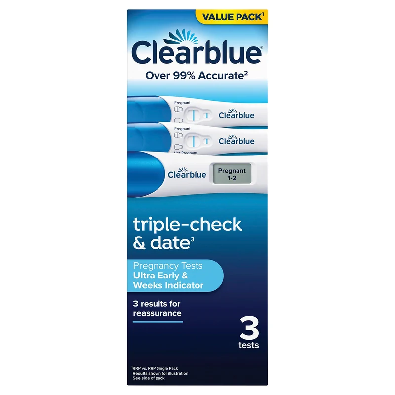 Clearblue Pregnancy Test Triple Check Combo 3 Pack