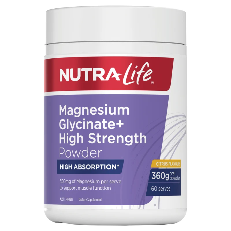 NutraLife Magnesium Glycinate+ HS Powder Citrus 360g