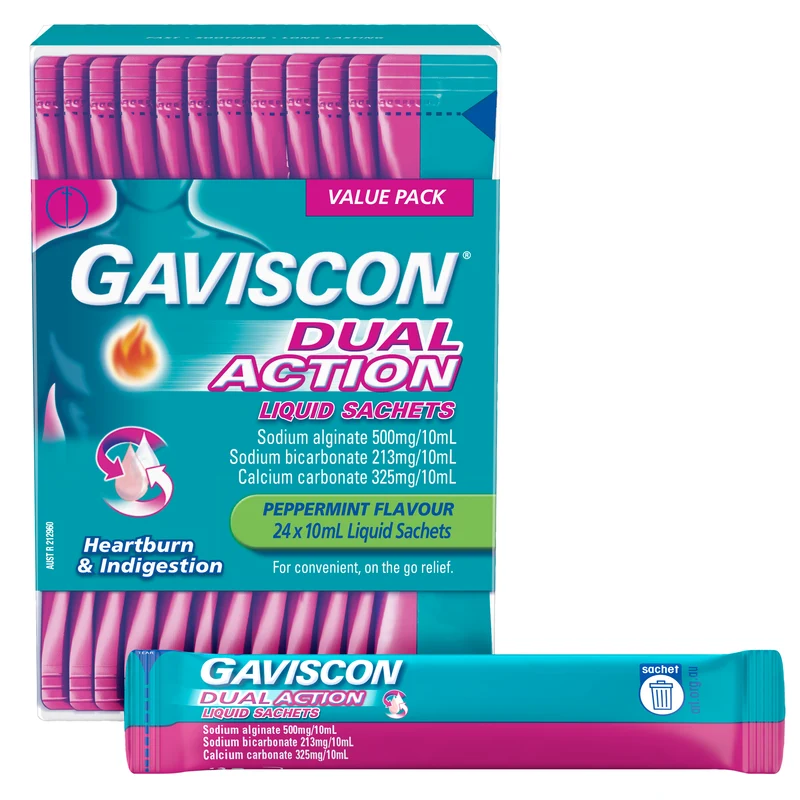 GAVISCON DA Liq P/Mint Sach 10ml 24s