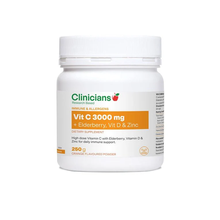 Clinicians Vitamin C 3000mg Elderberry Vitamin D Zinc