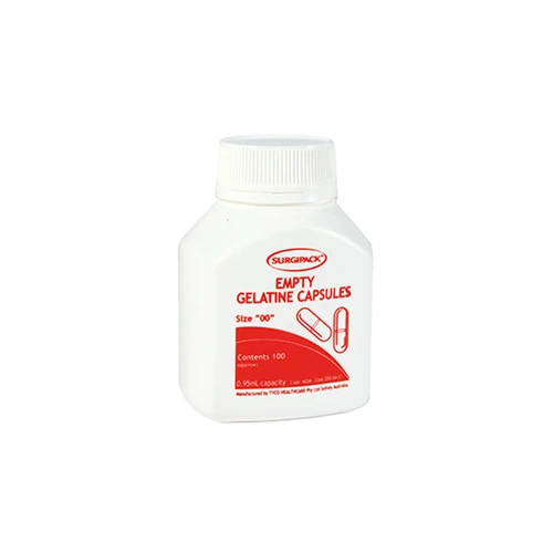 SurgiPack Gelatin Capsules Size 00 100 Pack