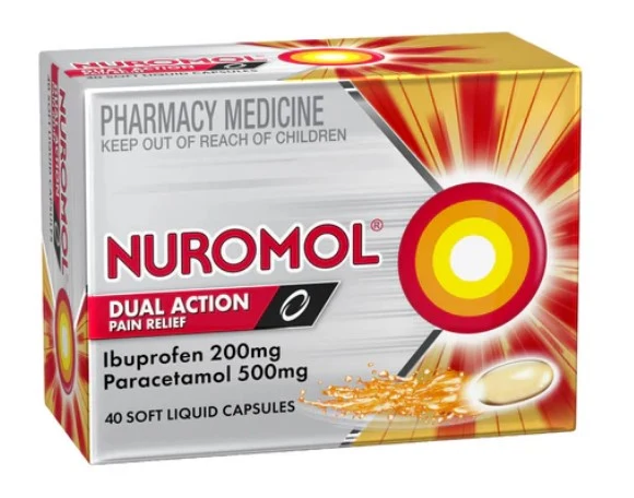 NUROMOL Dual Action Liquid Caps 40s