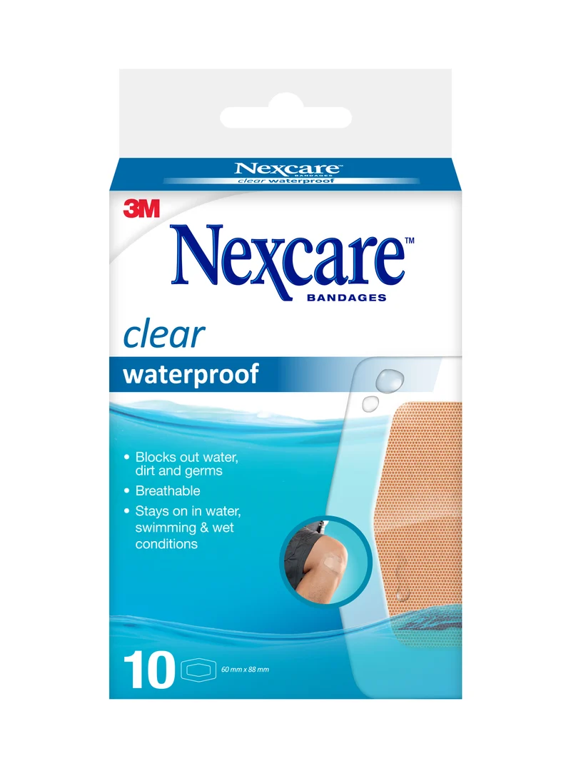 Nexcare Clear Waterproof Large 10pk