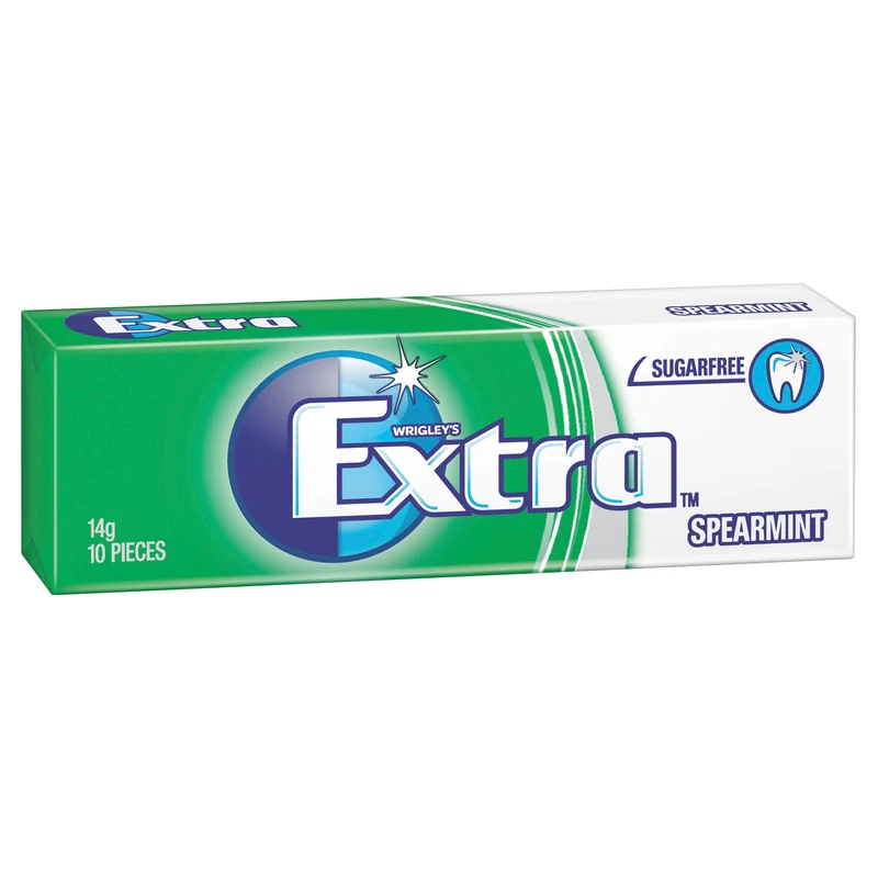 EXTRA SPEARMINT Sugar Free Chewing Gum 10 pieces 14g