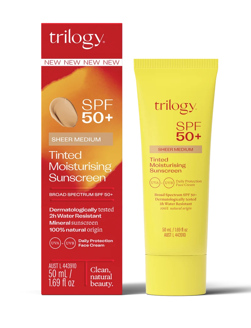 Trilogy SPF50+ Sheer Tinted Moisturising Sunscreen MEDIUM