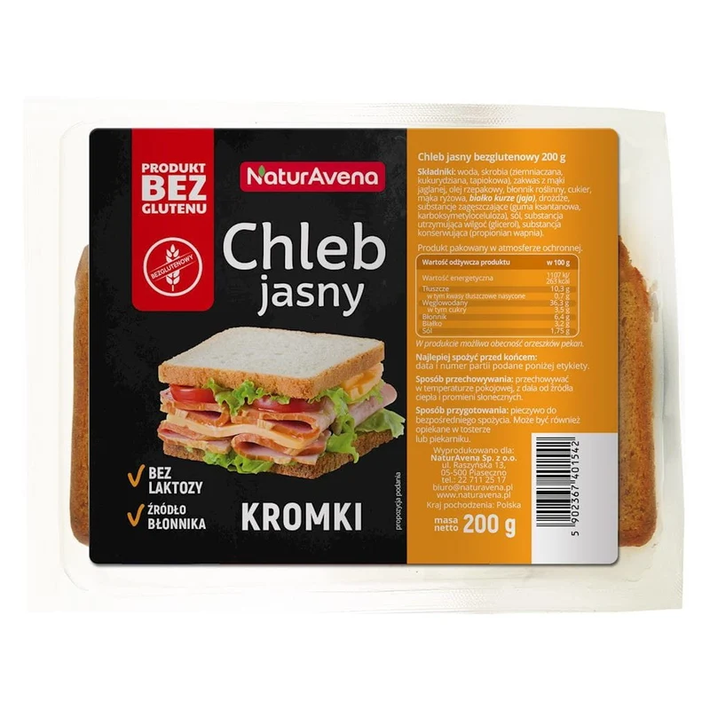 GLUTENFREIES NATURBROT 200 g - NATURAVENA