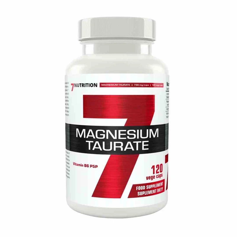 7Nutrition Magnesium Taurat mit Vitamin B6 P5P 120 Veggie-Kapseln