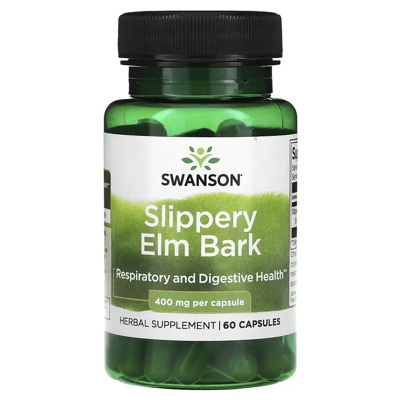 SWANSON Schlüpfrige Ulmenrinde 400 mg - Rote Ulmenrinde (60 Kapseln).