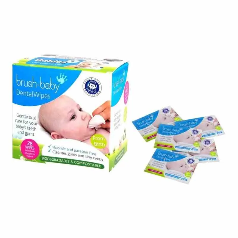 BRUSH-BABY DentalWipes Zahnfleisch und Zahnreinigungstücher 28 Stück