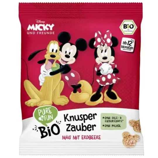 Erdbeer-Mais-Chips BIO 30 g Mickey Mouse