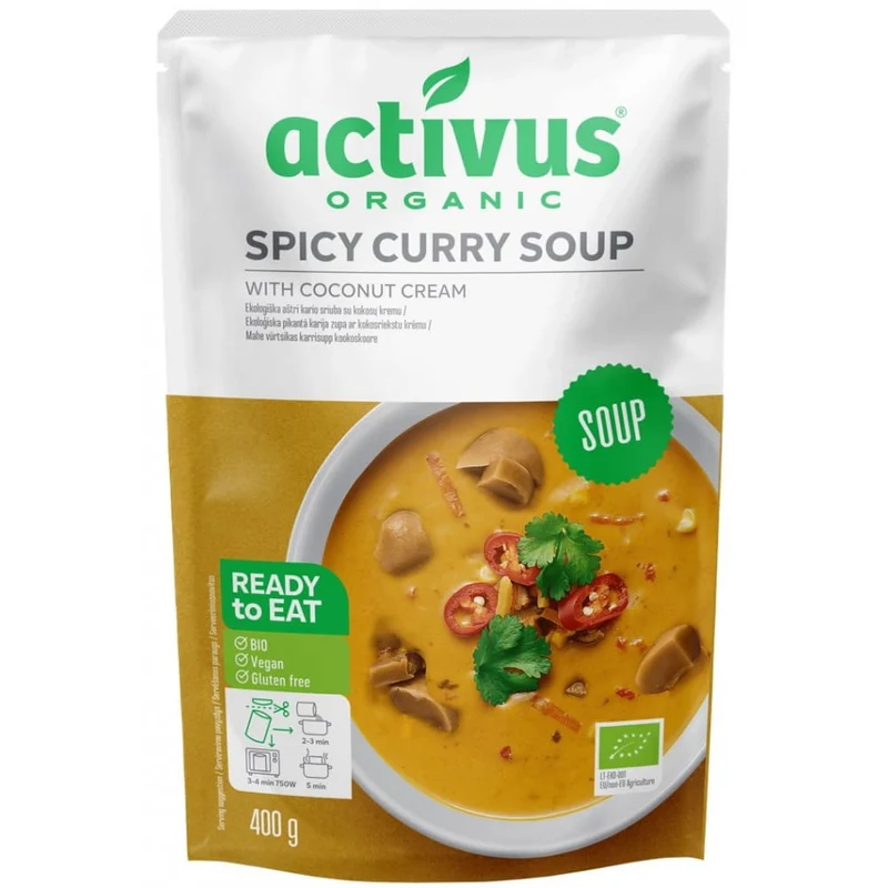 Pikante Currysuppe mit Kokosnusscreme und Shiitake-Pilzen BIO 400 g