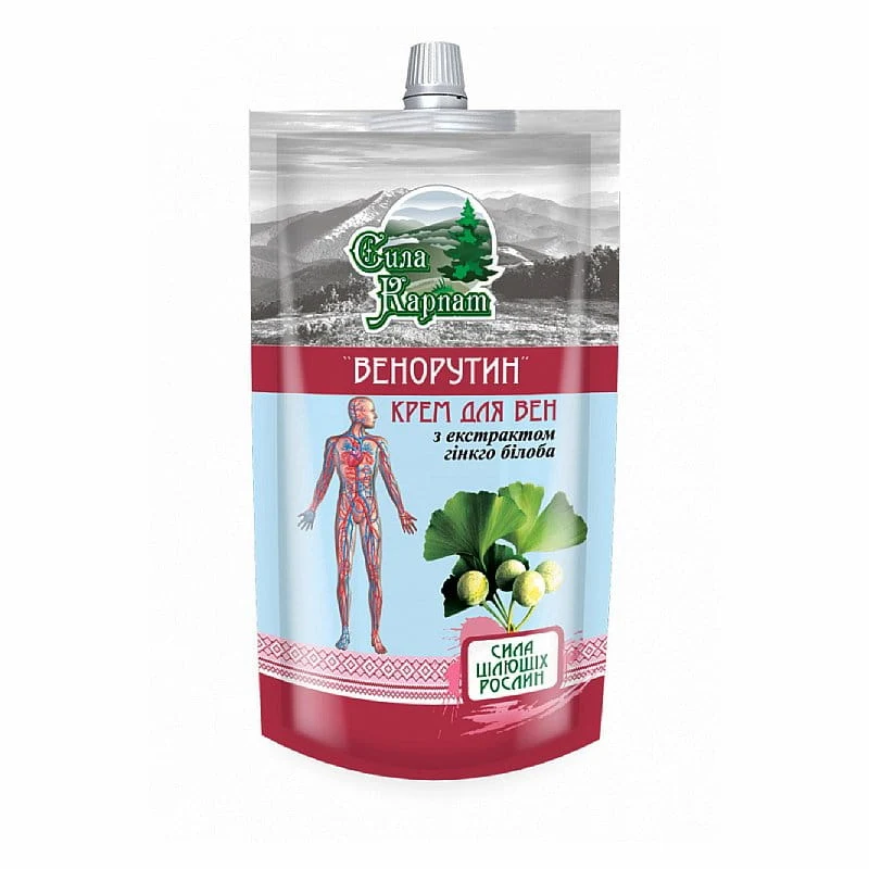SIZE KARPAT Wenorutin Beincreme mit Ginkgo biloba 100ml (Ukraine)