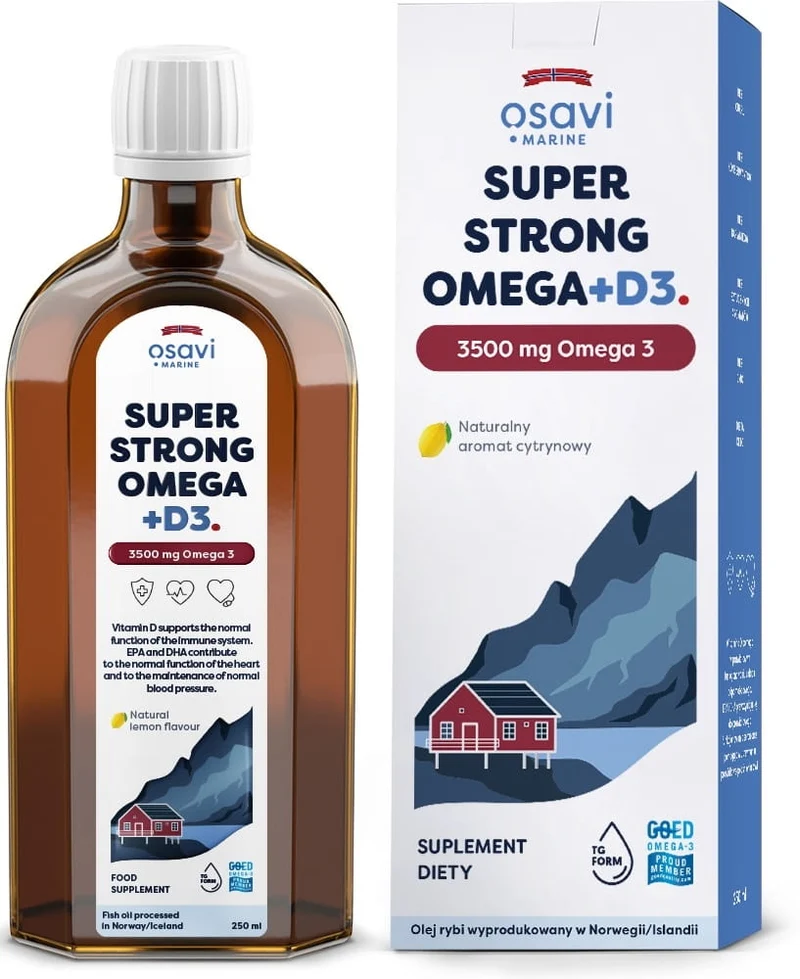 OSAVI Super Strong Omega +D3, 3500 mg - Zitronengeschmack (250 ml)