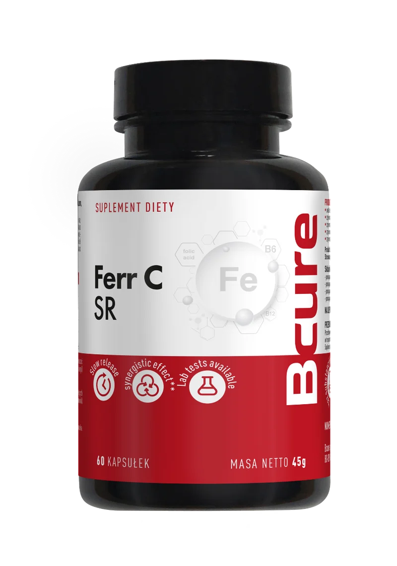 BCure Ferr C SR Eisen mit Vitamin C 60 Kapseln