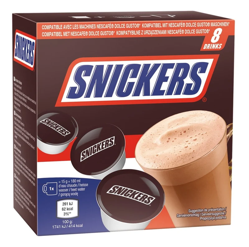 Snickers Heiße Schokolade Kapseln 8x15g