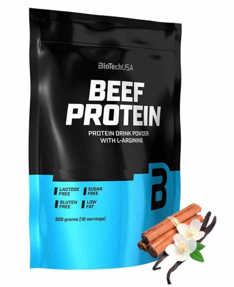 BioTech USA Rindfleischprotein 500g Vanille - Zimt Geschmack