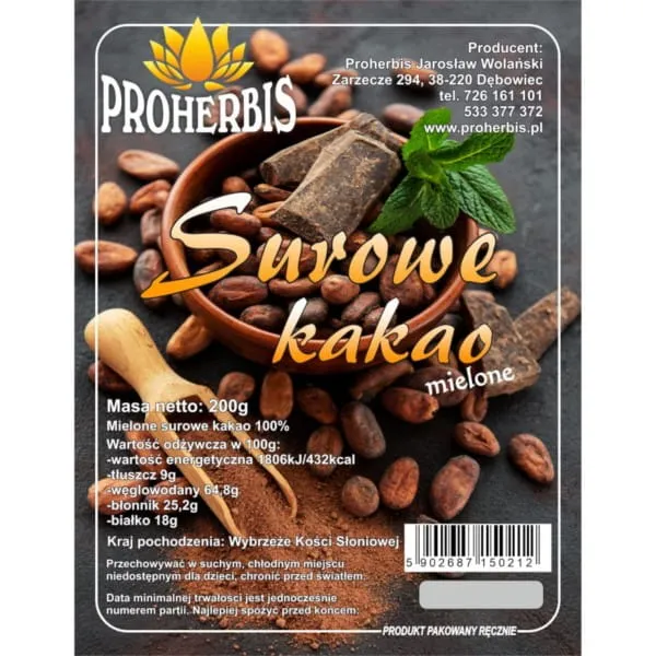Proherbis Rohkakao gemahlen 200 g