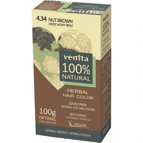 VENITA Kräuter-Haarfärbemittel 4.34 haselnussbraun 100g