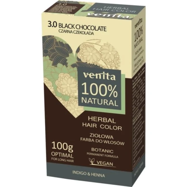 VENITA Kräuterhaarfärbemittel 3.0 schwarz Schokolade 100g