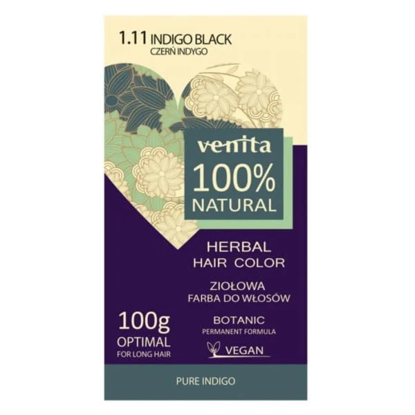 VENITA Kräuterhaarfärbemittel 1.11 indigo schwarz 100g