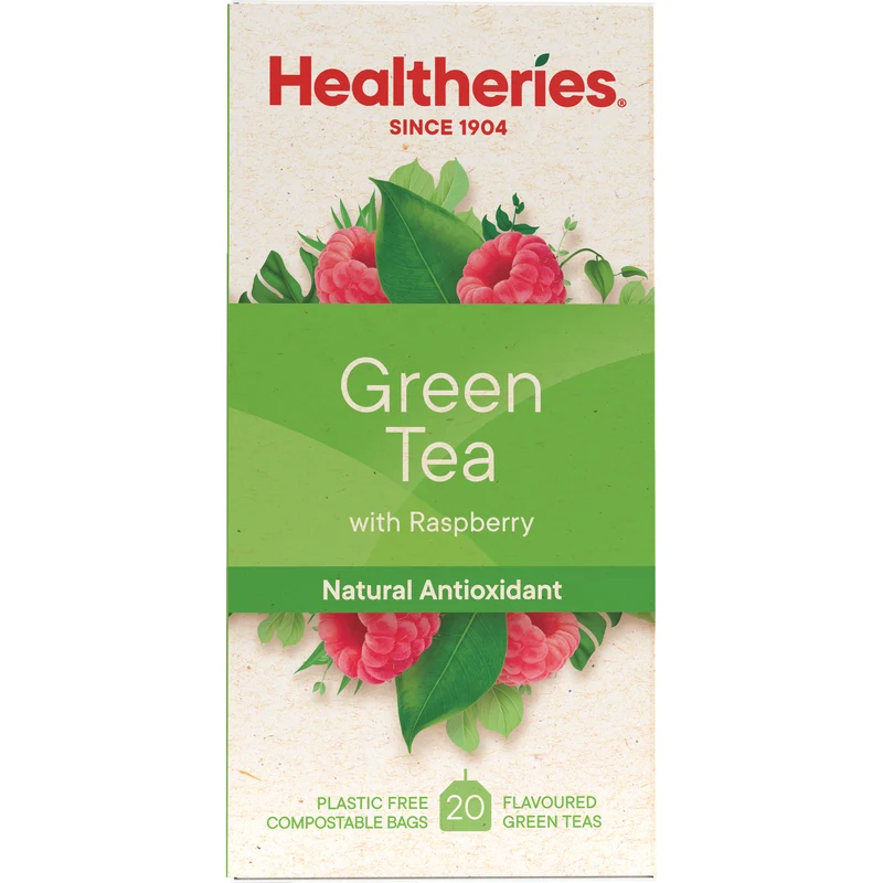 Healtheries Green Tea with Wild Raspberry 20s