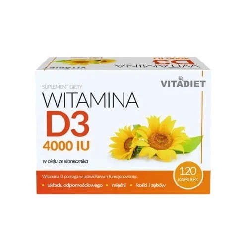 Vitadiet Akavit Vitamin D3 4000 iu 120 Kapseln