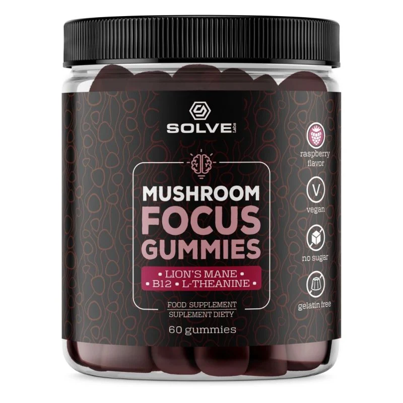 Solve Labs Pilz Fokus Gummies 60 Gele