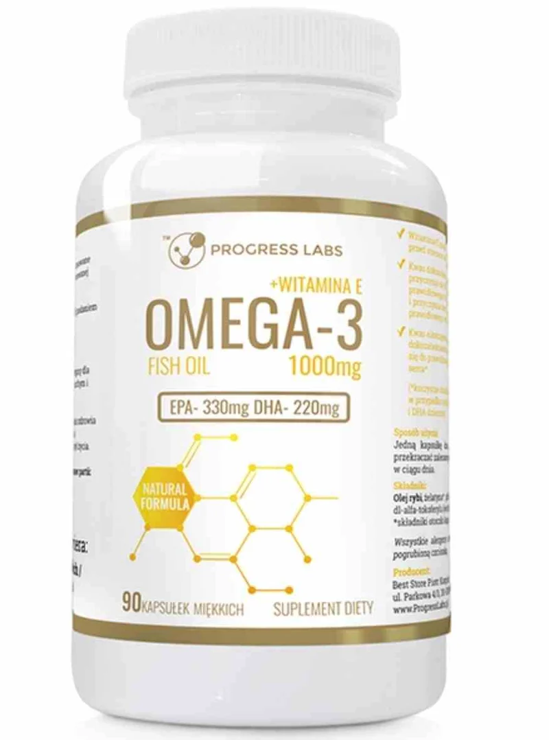 Progress Labs Omega 3 + Vit E 90 Kapseln