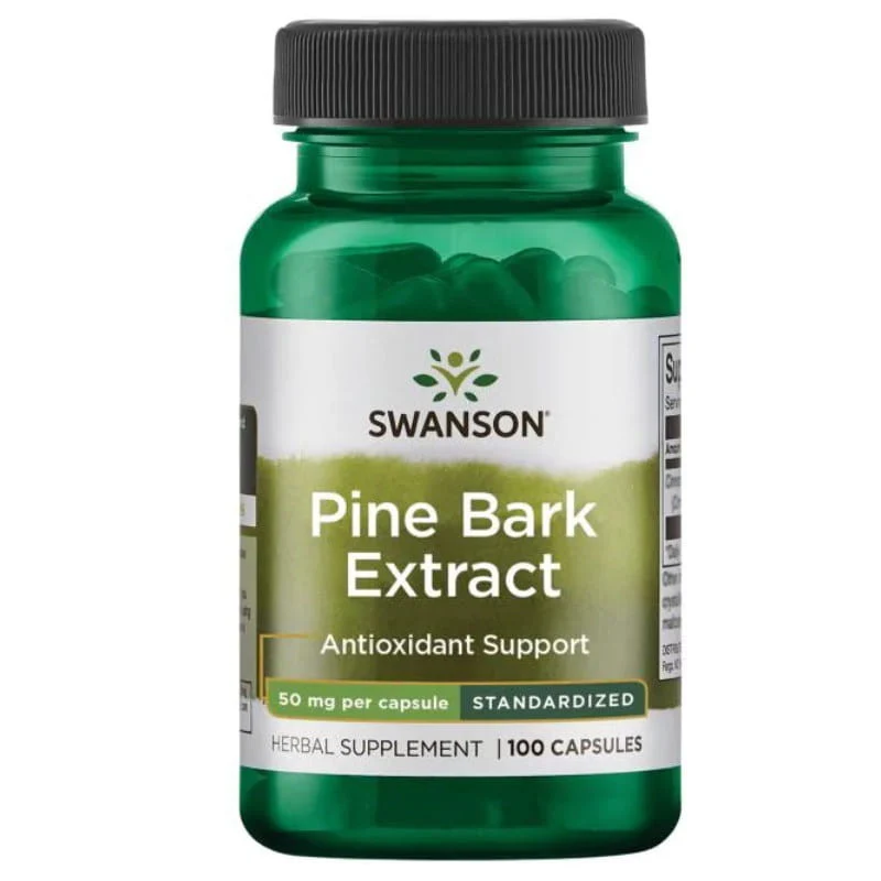 SWANSON Kiefernrindenextrakt 50 mg - Kiefernrindenextrakt (100 Kapseln).