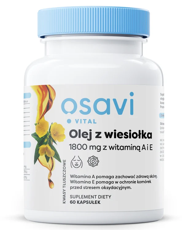 OSAVI Nachtkerzenöl 600 mg mit Vit. A und E (60 Kapseln)