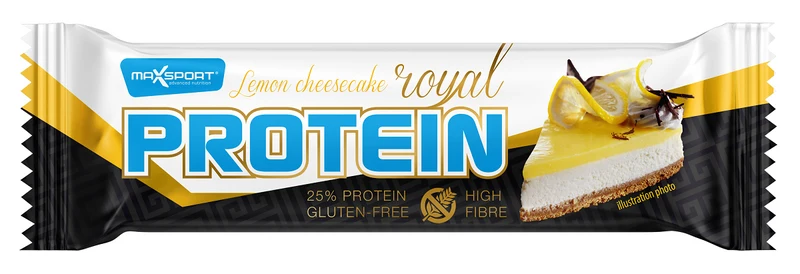 PROTEINBATTE MIT ZITRONENCREME-GESCHMACK UND WEISSEM GLUTENFREIEN ÜBERZUG 60 g - MAXSPORT