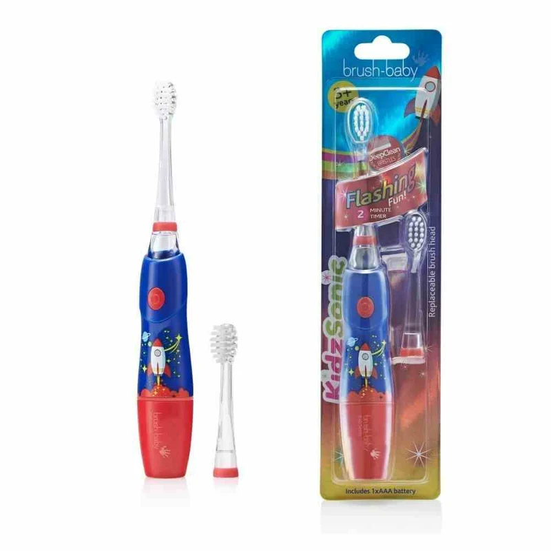 BRUSH-BABY KidzSonic Schallzahnbürste für Kinder ab 3 Jahren Rocket