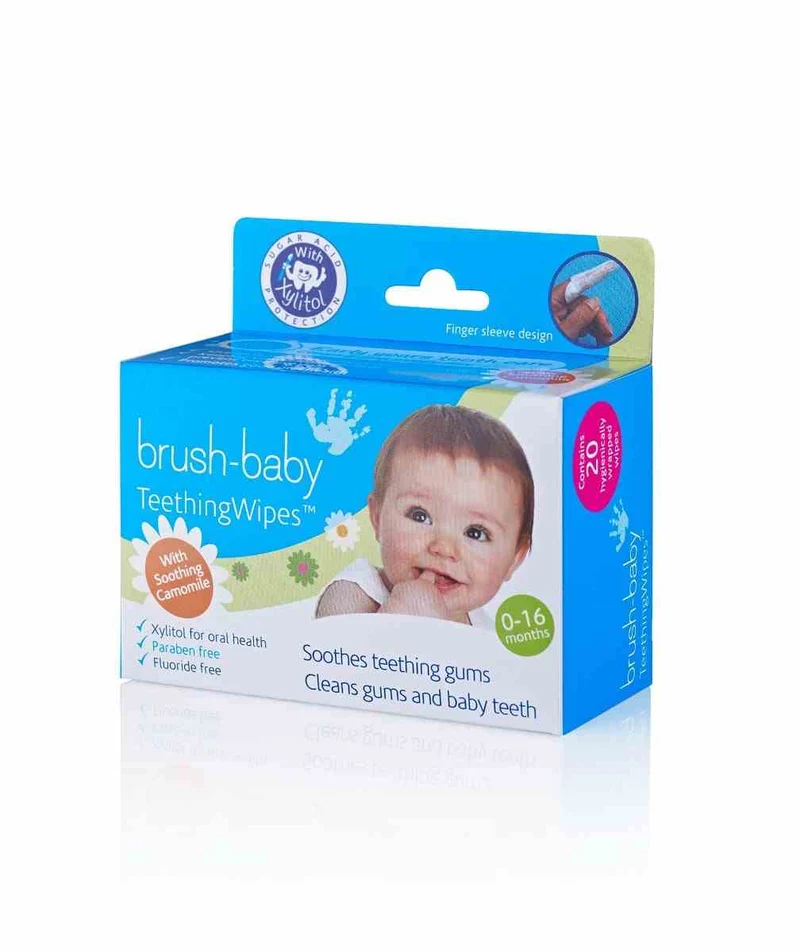 BRUSH-BABY Zahnreinigungstücher für Zahnfleisch und Zähne (0-16 Monate) 20 Stück