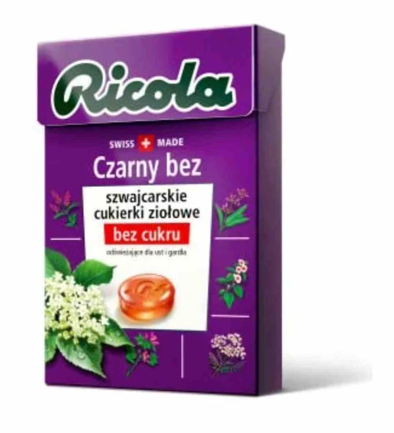 Ricola Schwarze Holunderbeere Bonbon ohne Zucker 27,5g