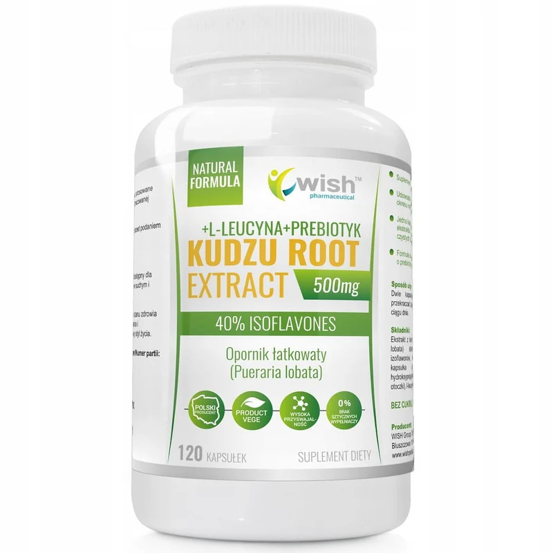 Wish Kudzu Root Extract 500mg 40% Isoflavone 120 Kapseln