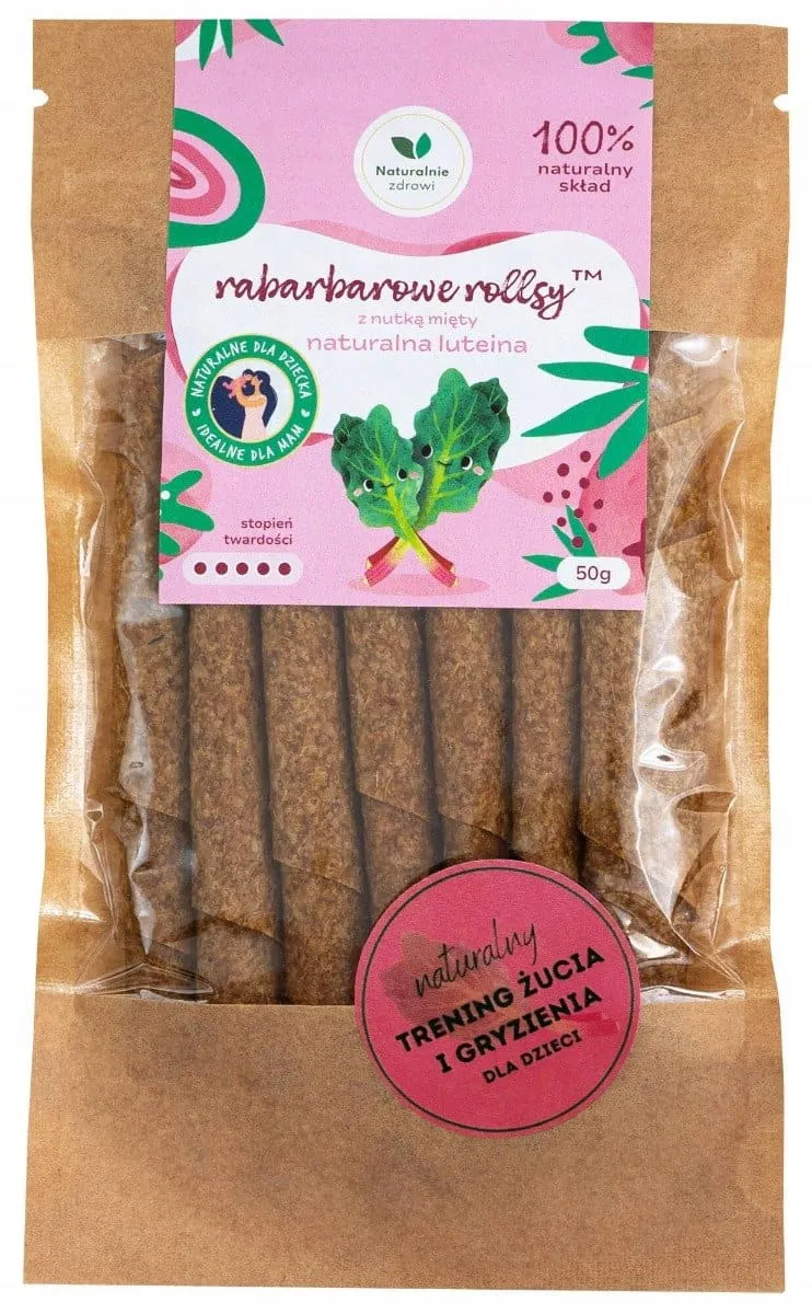 Natürlich gesunde Rhabarberröllchen mit Lutein 50 g