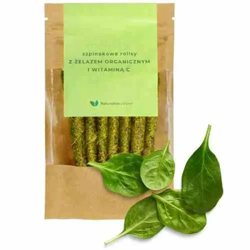 Natürlich gesunde Spinatrollen mit Eisen und Vitamin C 50 g