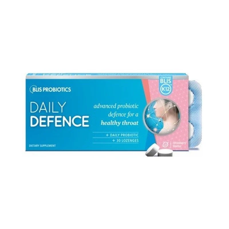Blis DailyDefence with BLIS K12 Lozenges 30 Strawberry