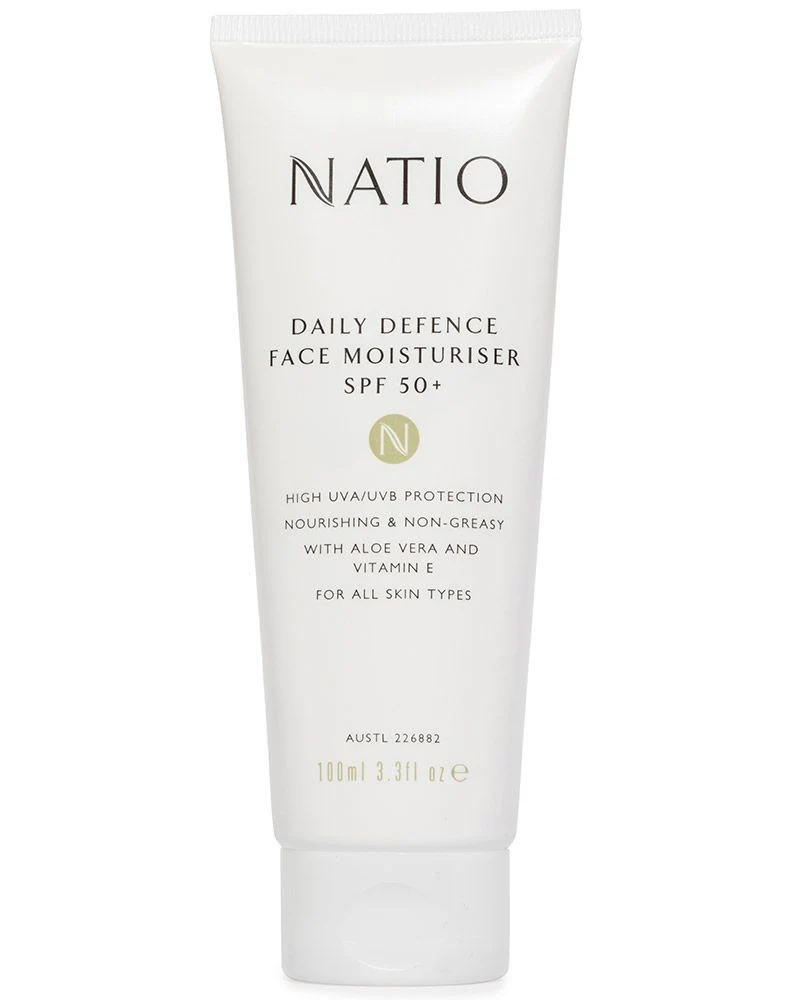 NATIO Daily Defence Face Moisturiser SPF 50+ 100ml