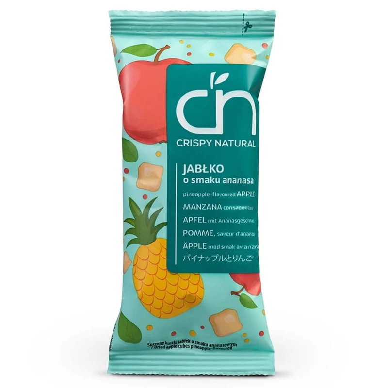 Crispy Natural Apple getrocknet mit Ananassaft 12 g gewürfelt