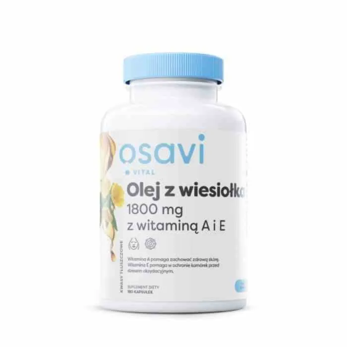 Osavi Nachtkerzenöl mit Vitaminen A und E 1800 mg 60 Weichkapseln
