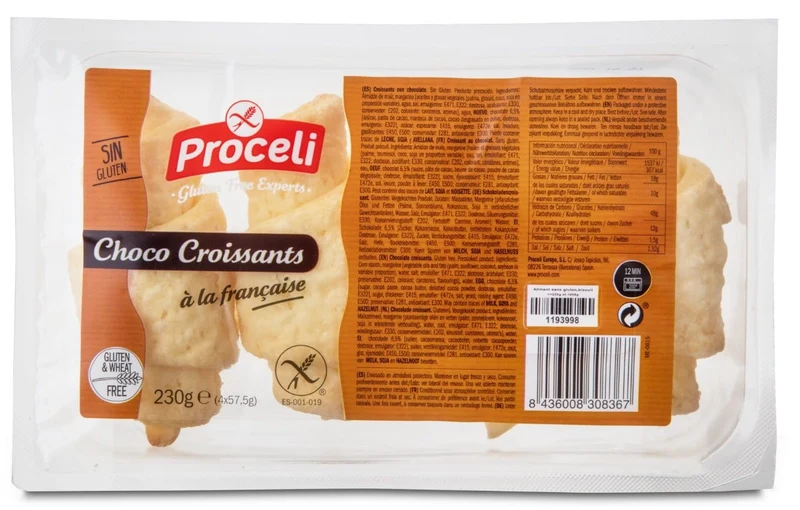 Croissants mit Schokolade zum Toasten OHNE GARNISH. 230 g