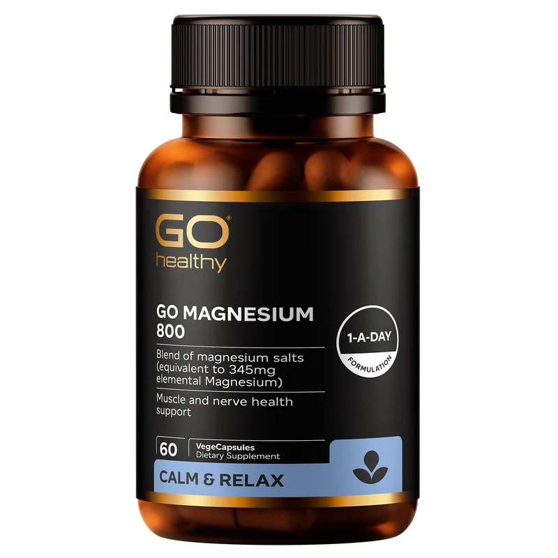 GO Healthy GO Magnesium 800 Supplement 60 VCaps