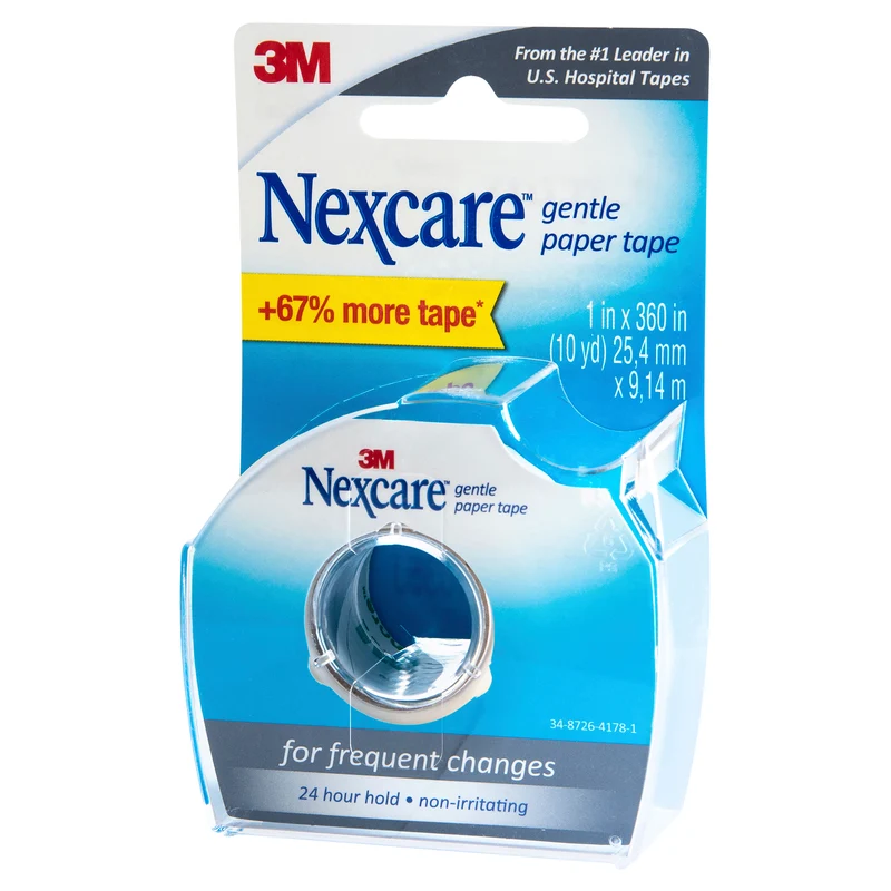 Nexcare Micropore Gentle Paper Tape – White 25.4mm x 9.1m Dispenser