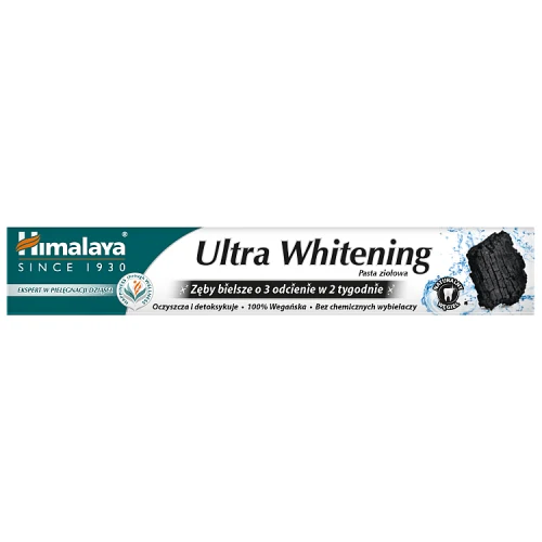 HIMALAYA Gum Expert Ultra Whitening pflanzliche Zahnpasta mit Aktivkohle (75 ml)
