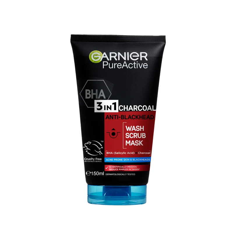 Garnier Pure Active Intensive Charcoal 3-in-1 Wash 150 mL