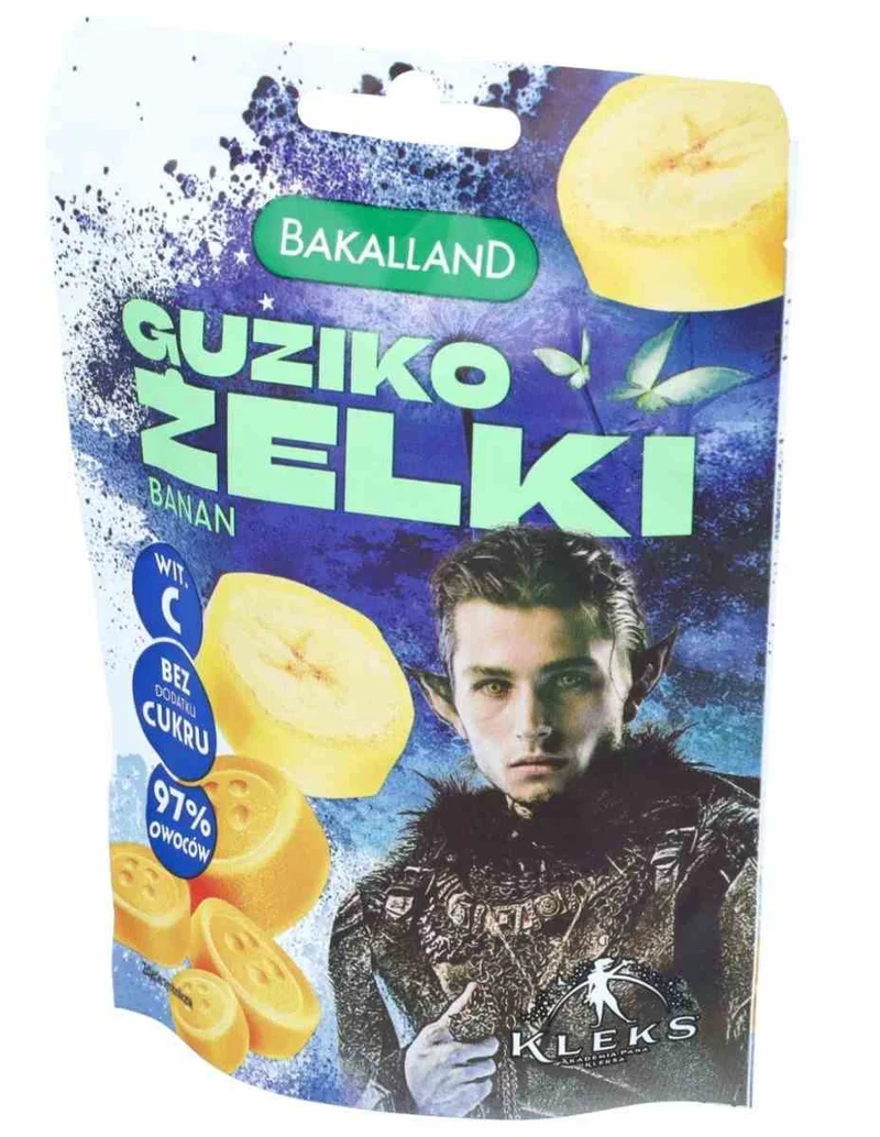 Bakalland Kleks Knopf-Bananen-Gelee 34 g